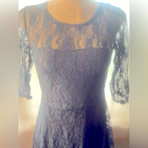 Blue | Fit & Flare | Lace Dress